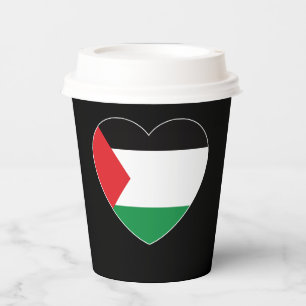 Gobelets En Papier dessin graphique du pavillon de palestine mignon