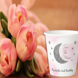 Gobelets En Papier Deux tasses de papier pour le 2e anniversaire de l