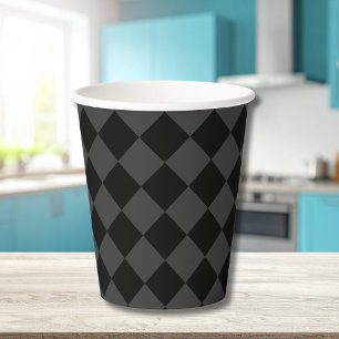 Gobelets En Papier Diamants noirs et fumés - Élégants et intemporels