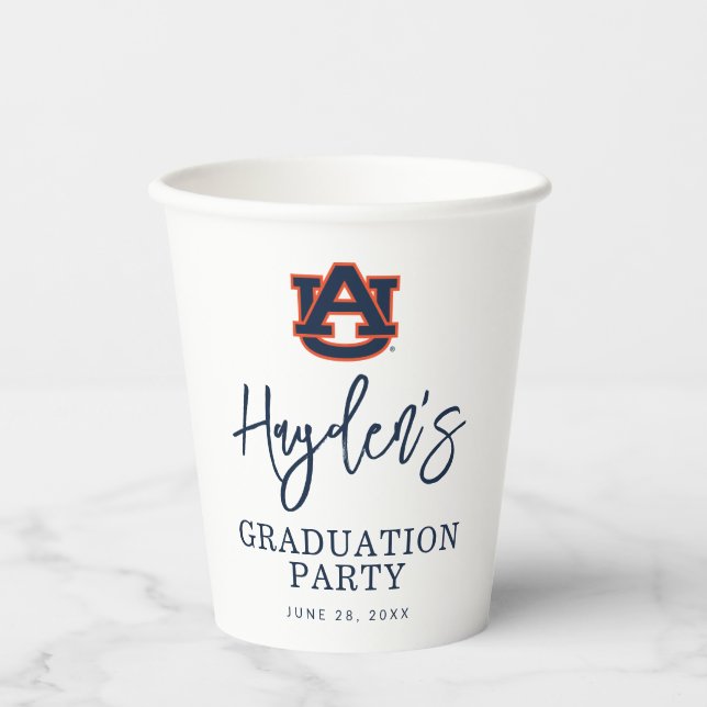 Gobelets En Papier Diplôme de l'Université d'Auburn | Auburn Tigers (Recto)