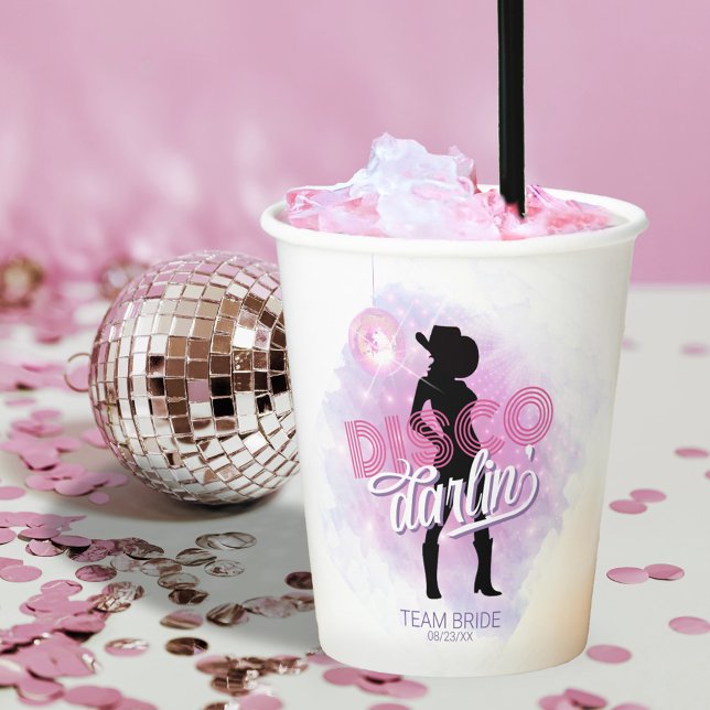 Gobelets En Papier Disco Darlin' Bachelorette Team Bride ID928 (Créateur téléchargé)