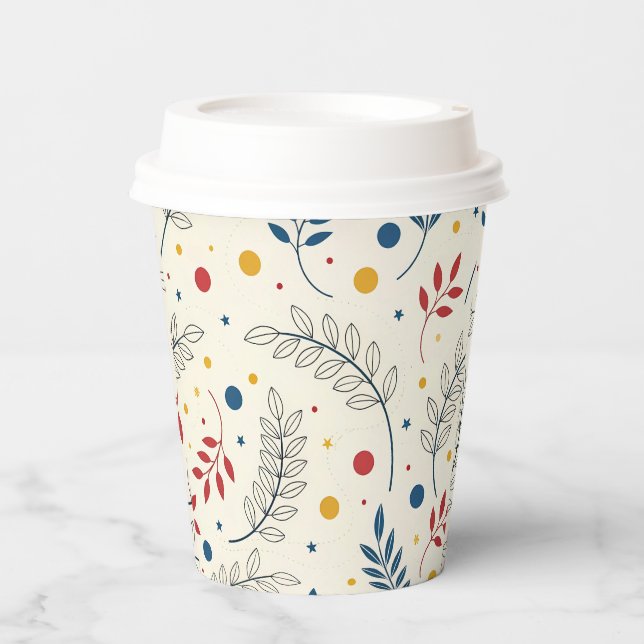 Gobelets En Papier Diseño floral (Recto)