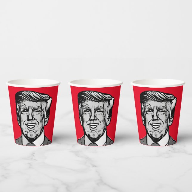 GOBELETS EN PAPIER DONALD TRUMP (Multi)