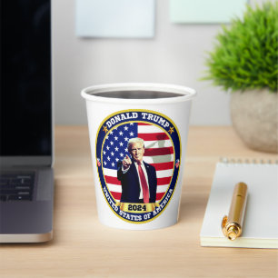 Gobelets En Papier Donald Trump États-Unis d'Amérique