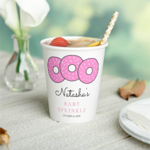 Gobelets En Papier Doudou rose beige Douche à arrosage