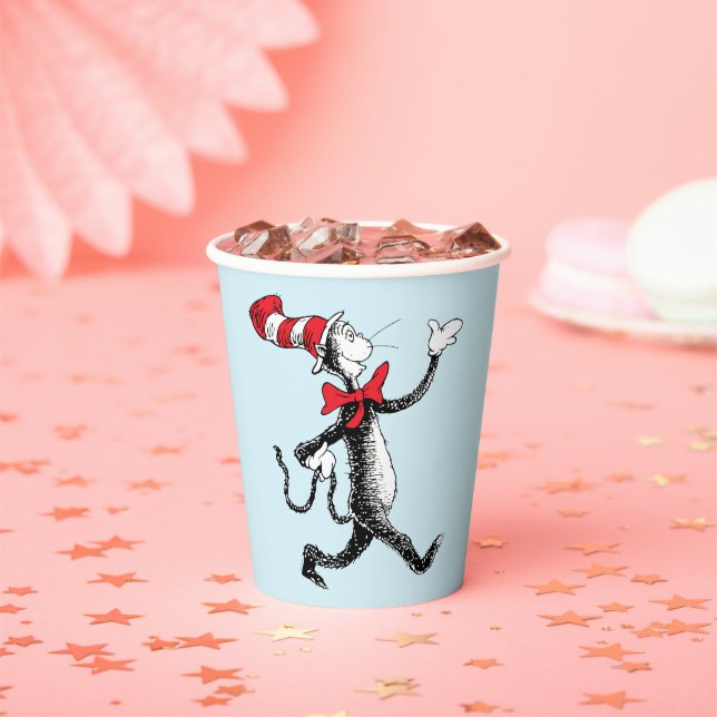 Gobelets En Papier Dr Seuss | Chat dans la marche des chats Casquette (Insitu)