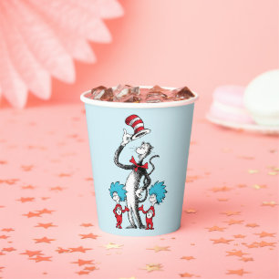 Gobelets En Papier Dr. Seuss Le Chat Chapeauté, Chose Un et Chose D