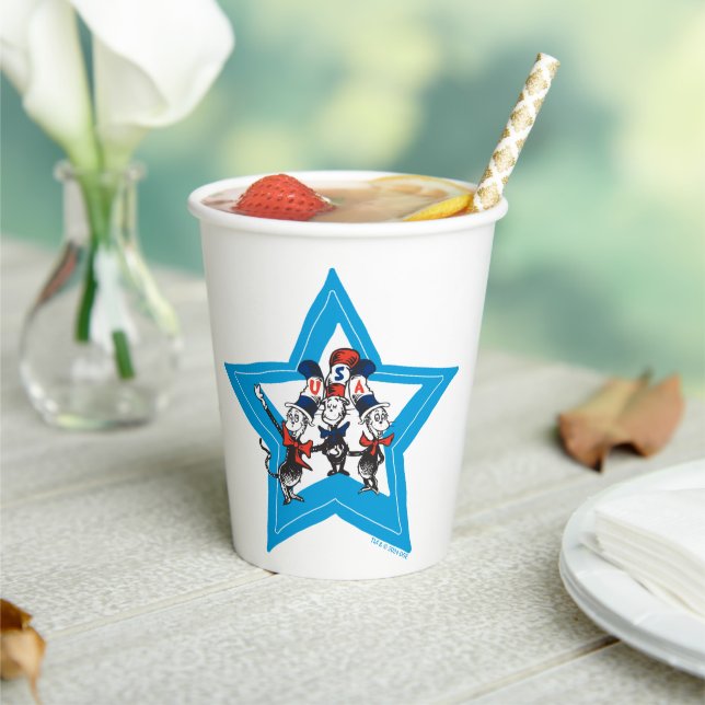 Gobelets En Papier Dr Seuss | Little Cats USA Graphisme Casquette (Insitu)