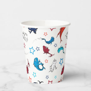 Gobelets En Papier Dr. Seuss Motif d'étoiles d'un poisson deux pois