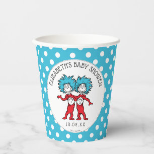 Gobelets En Papier Dr Seuss Thing One Thing Two   Baby shower jumeaux