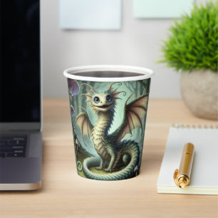 Gobelets En Papier Dragon Jabberwocky Mignon Créature Fantastique Art