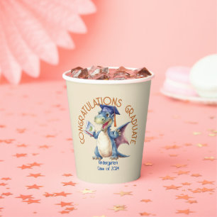 Gobelets En Papier Dragon Kindergarten Gradué, 8oz Paper Cup