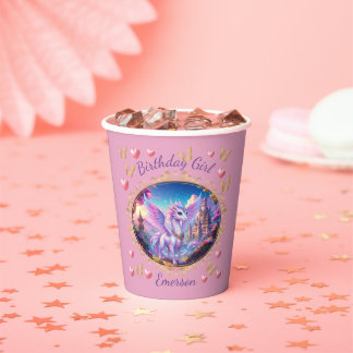 Gobelets En Papier Dragon Rose Magique
