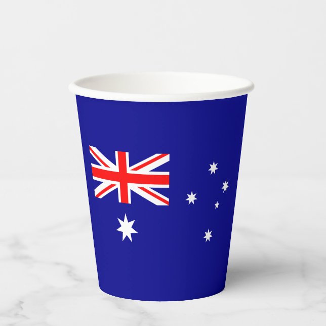 Gobelets En Papier Drapeau australien patriotique (Recto)
