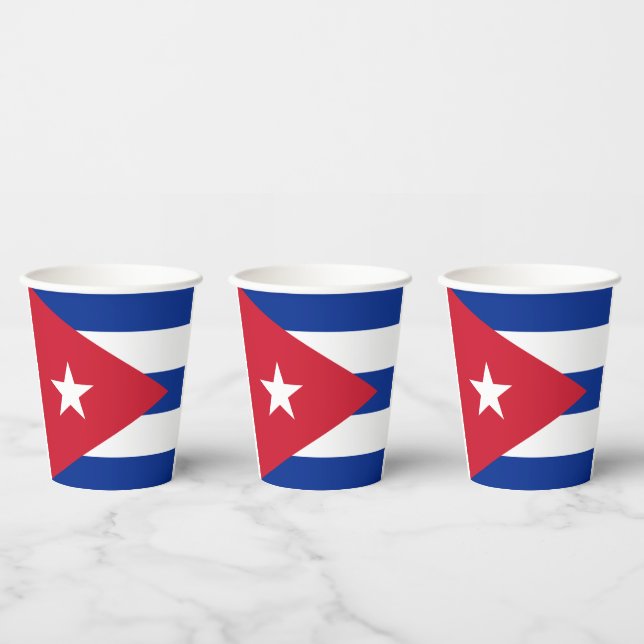Gobelets En Papier Drapeau Cuba (Multi)