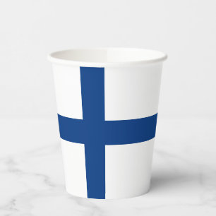 Gobelets En Papier Drapeau de Finlande
