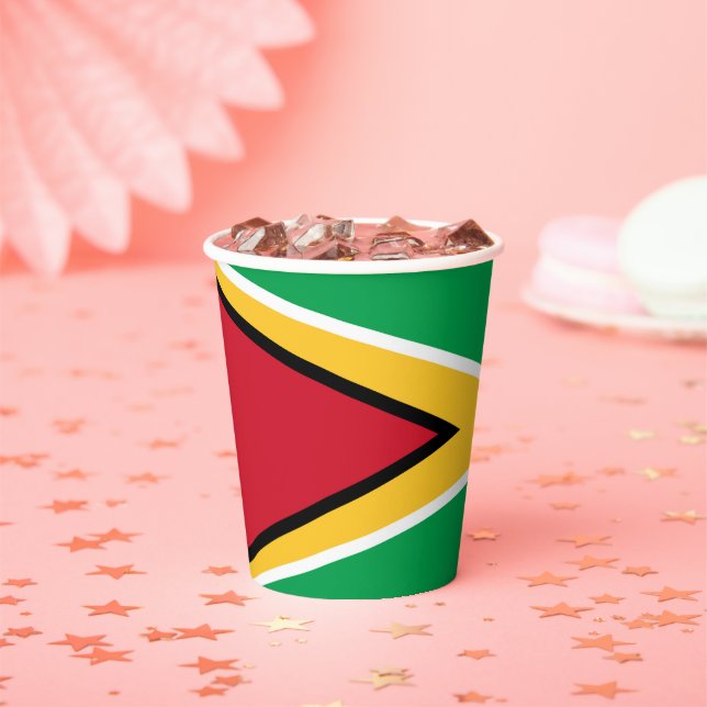 Gobelets En Papier Drapeau de Guyana (Insitu)