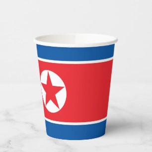 Gobelets En Papier Drapeau de la Corée du Nord