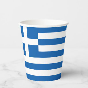 Gobelets En Papier Drapeau de la Grèce
