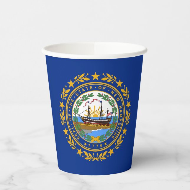Gobelets En Papier Drapeau de l'État du New Hampshire (Gauche)