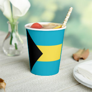 Gobelets En Papier Drapeau des Bahamas