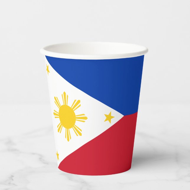 Gobelets En Papier Drapeau des Philippines (Recto)