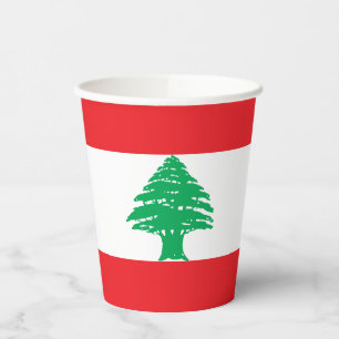 Gobelets En Papier Drapeau du Liban