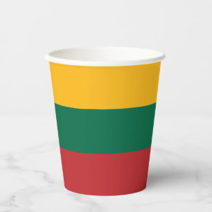 Gobelets En Papier Drapeau Lituanie