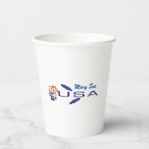 Drapeau USA Rose sur le côté Bleu Fête Personnalis