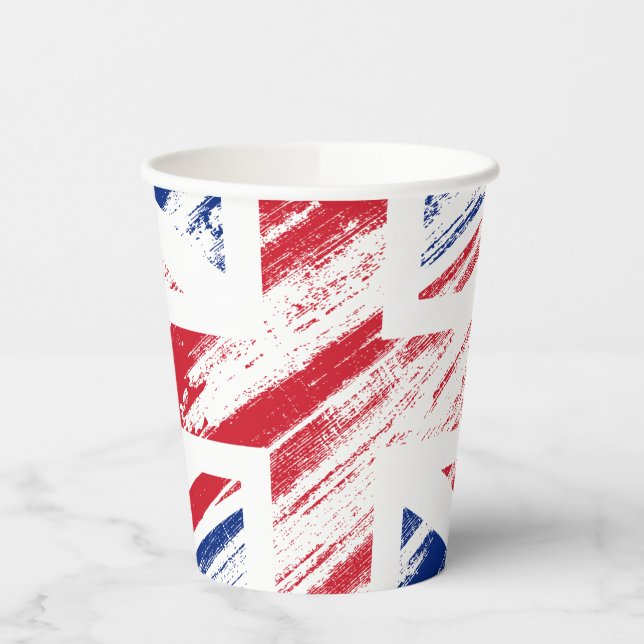 Gobelets En Papier Drapeau vintage Angleterre (Gauche)