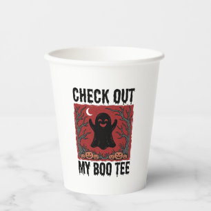 Gobelets En Papier Drôle de tee-shirt fantôme de Halloween vintage ve
