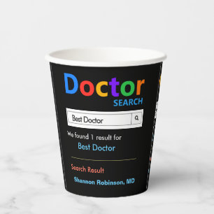 Gobelets En Papier Drôle personnalisé Meilleur cadeau docteur