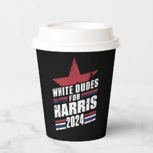 Gobelets En Papier Dudes Blanches Pour Kamala Harris 2024