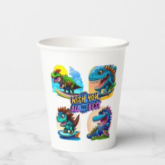 Gobelets En Papier duo dinosaure 