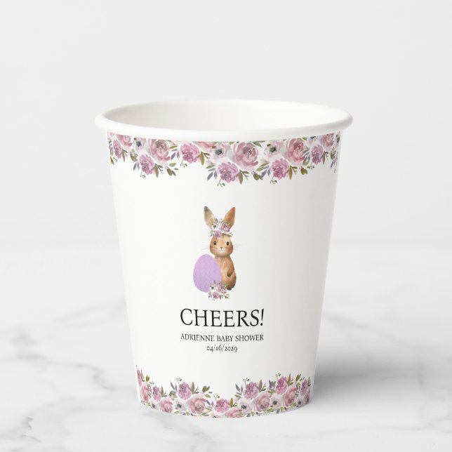 Gobelets En Papier Easter Drinks Baby Shower  (Recto)