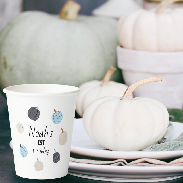 Gobelets En Papier Éffrayant | Coupes d'anniversaire | Citrouille ble (Créateur téléchargé)