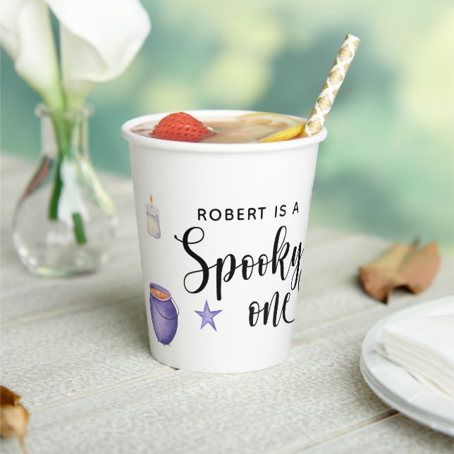 Gobelets En Papier Éffrayant Un Halloween Premier anniversaire (Insitu)