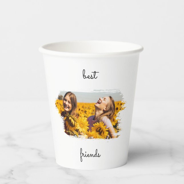 Gobelets En Papier Elégant BFF meilleurs amis pour toujours (Recto)