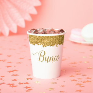 Gobelets En Papier Elégant Bunco Gold Girly