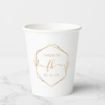 Élégant Classic Gold Monogramme Mariage initial