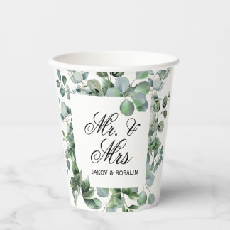 Gobelets En Papier Elegant Greenery Botanical wedding 