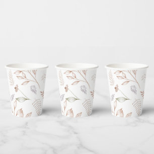 Gobelets En Papier Élégante Coupe en Papier Fleur de Jardin Rustique