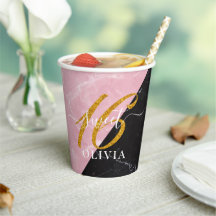 Élégante Parties scintillant et marbre sucré 16 ta