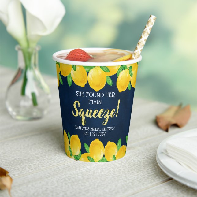 Gobelets En Papier Elle a trouvé sa grande love Lemon Enterrement de  (Insitu)