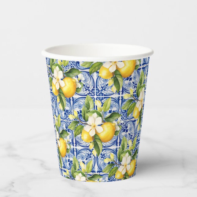 Gobelets En Papier Elle a trouvé son Squeeze principal Lemons Enterre (Recto)