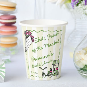 Gobelets En Papier Elle est fraîche du marché douche de mariée person