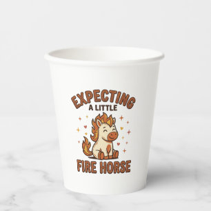 Gobelets En Papier En attente d'un petit cheval de feu Vintage Baby S