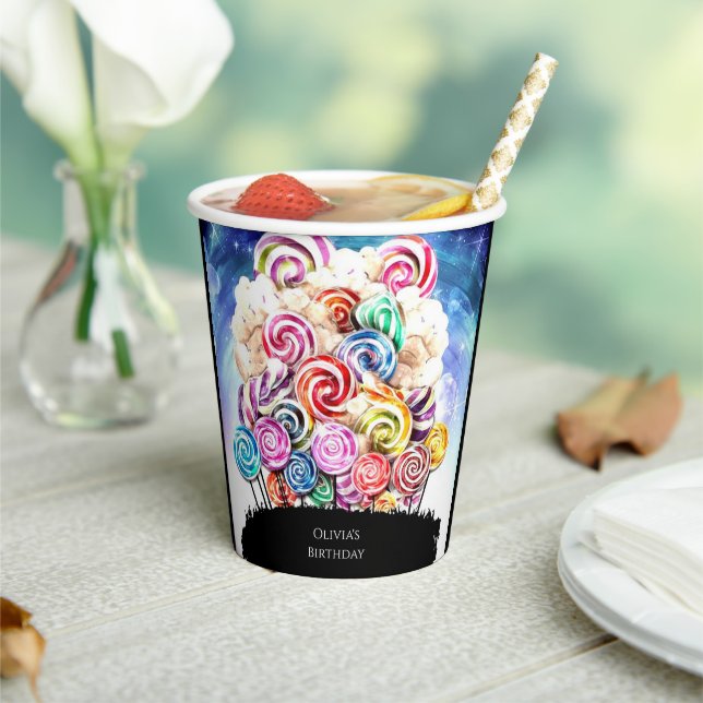 Gobelets En Papier Enchanted Candyland Anniversaire Amusant (Insitu)