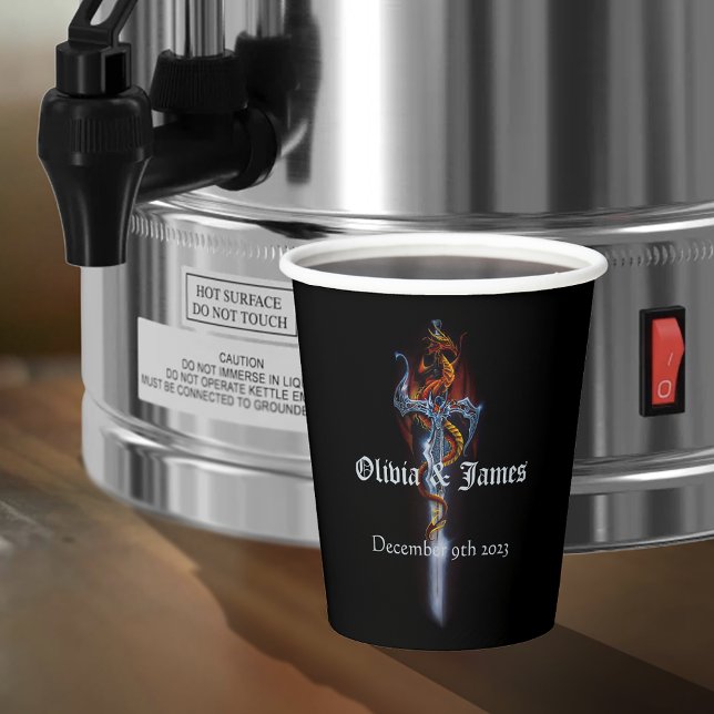 Gobelets En Papier Épée Dragon Rouge (Créateur téléchargé)