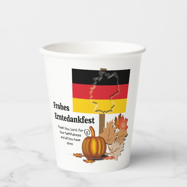 Gobelets En Papier Erntedankfest | Allemand THANKSGIVING (Recto)